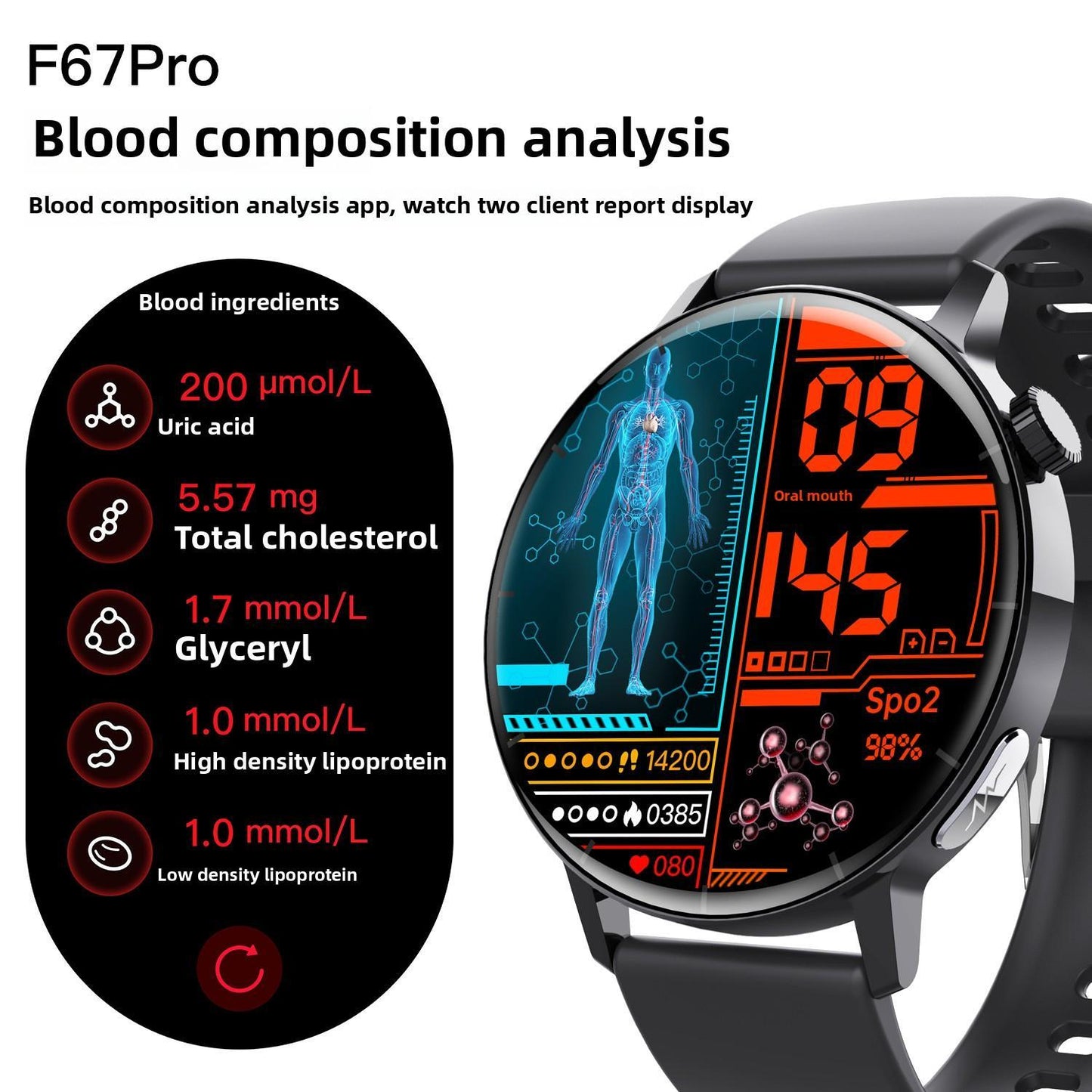 Health Manager Smart Watch for Wellness